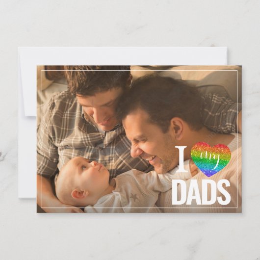 Ik hou van mijn vaders | Rainbow Heart Pride Fathe (Voorkant)