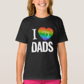 Ik hou van mijn vaders | Rainbow Heart Pride Fathe T-shirt (Voorkant)