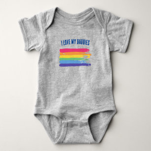 Ik hou van mijn vaders regenboog gay vaders romper