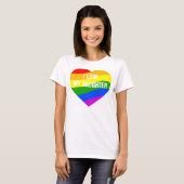 Ik hou van mijn vaders regenboogkleuren t-shirt (Voorkant volledig)