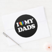 Ik hou van mijn vaders - ronde sticker (Envelop)