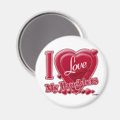 Ik hou van mijn vaders rood - hart magneet (Voorkant / Achterkant)