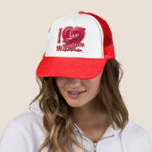 Ik hou van mijn vaders rood - hart trucker pet (In situ)