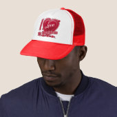 Ik hou van mijn vaders rood - hart trucker pet (In situ)