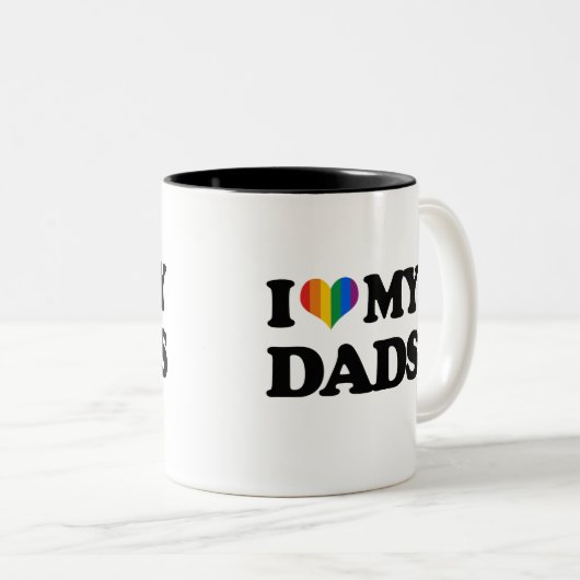Ik hou van mijn vaders tweekleurige koffiemok (Voorkant rechts)