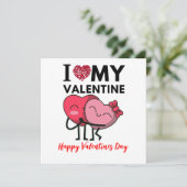 Ik hou van mijn Valentijn speciale Valentijnsdag g Kaart (Staand voorkant)
