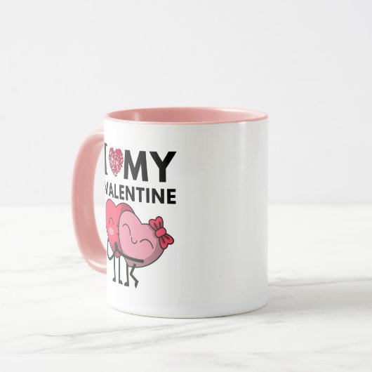 Ik hou van mijn Valentijn speciale Valentijnsdag g Mok (Voorkant links)