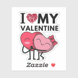 Ik hou van mijn Valentijn speciale Valentijnsdag g Sticker
