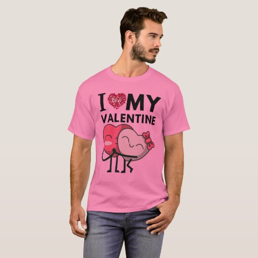 Ik hou van mijn Valentijn speciale Valentijnsdag g T-shirt (Voorkant volledig)
