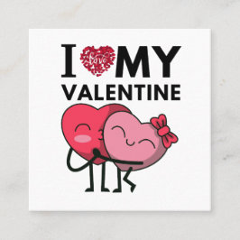 Ik hou van mijn Valentijn speciale Valentijnsdag g Vierkante Visitekaartje