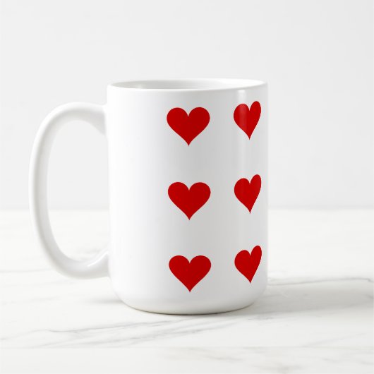 Ik hou van mijn Valentijnsdag - Mok met harten (Links)