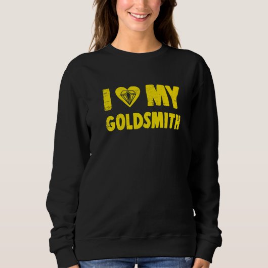 Ik hou van mijn Valentijnse Goldsmith Gold Smith W Trui (Voorkant)