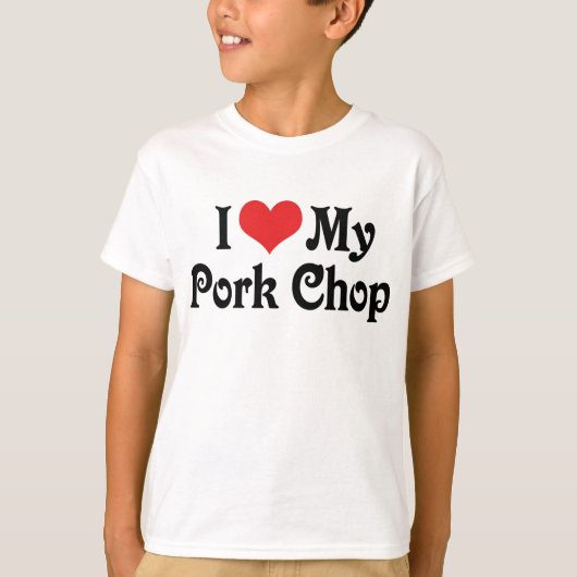 Ik hou van mijn varkenskarbonade t-shirt (Voorkant)