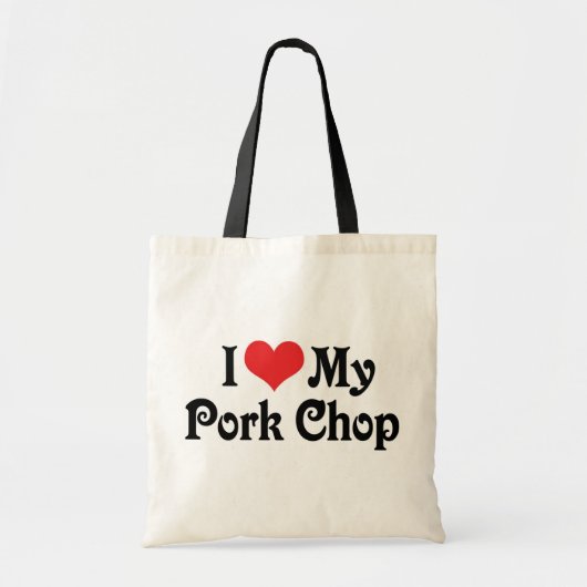 Ik hou van mijn varkenskarbonade tote bag (Voorkant)