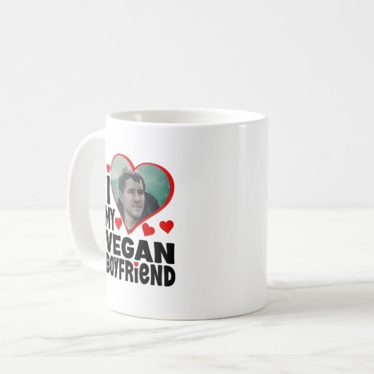 Ik hou van mijn Vegan Boyvriend, Valentijn Dag Koffiemok (Voorkant links)