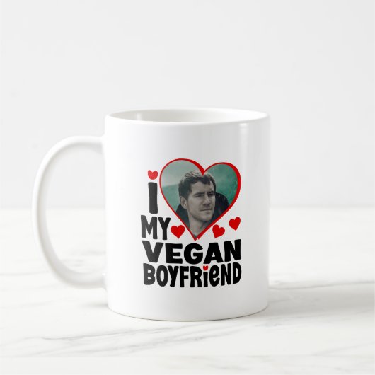 Ik hou van mijn Vegan Boyvriend, Valentijn Dag Koffiemok (Links)