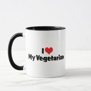 Ik hou van mijn vegetariër mok