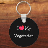Ik hou van mijn vegetariër sleutelhanger (Voorkant)