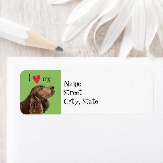 Ik hou van mijn Veldspaniel Etiket (Insitu)