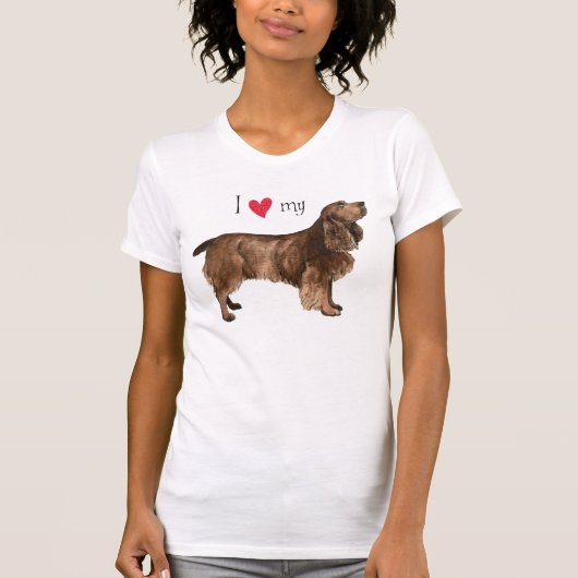 Ik hou van mijn Veldspaniel T-shirt (Voorkant)
