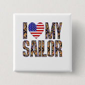 Ik hou van mijn verkoper vierkante button 5,1 cm (Voorkant)