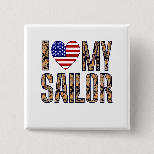 Ik hou van mijn verkoper vierkante button 5,1 cm (Voorkant)