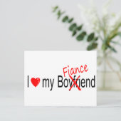 Ik hou van mijn verloofde briefkaart (Staand voorkant)