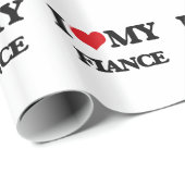 Ik hou van mijn verloofde cadeaupapier (Rol Hoek)