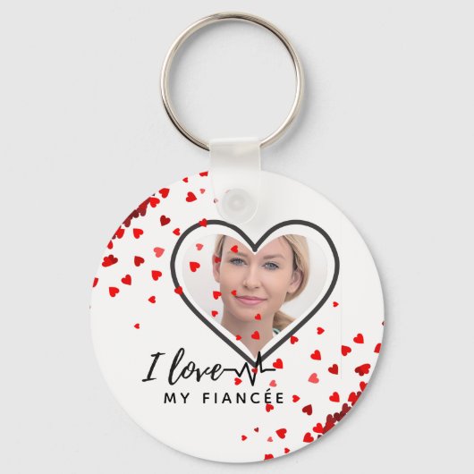 Ik hou van mijn verloofde - Gepersonaliseerd beste Sleutelhanger (Voorkant)