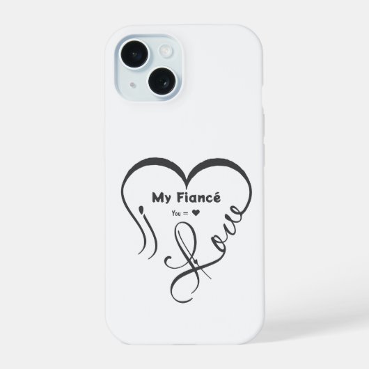 Ik hou van mijn verloofde • Jij = ♥ 🫳🏻💍 iPhone 15 Case (Achterkant)
