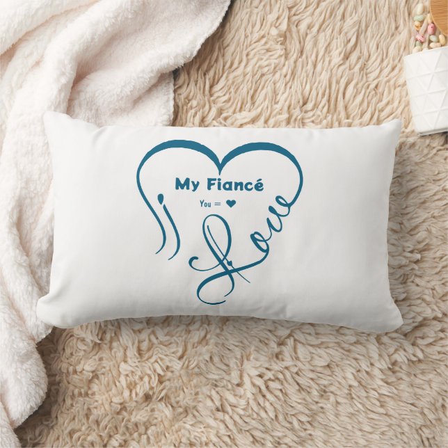 Ik hou van mijn verloofde • Jij = ♥ 🫳🏻💍 Kussen (Deken)
