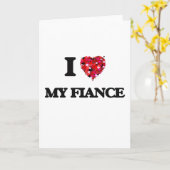 Ik hou van mijn verloofde kaart (Gele Bloem)