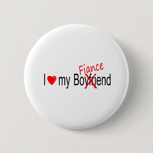 Ik hou van mijn verloofde ronde button 5,7 cm (Voorkant)