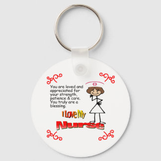 Ik hou van mijn verpleegster sleutelhanger