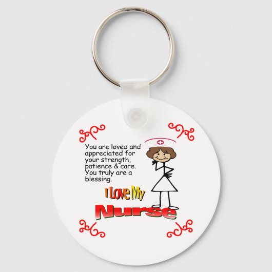 Ik hou van mijn verpleegster sleutelhanger (Voorkant)