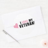 Ik hou van mijn veteraan! ronde sticker (Envelop)