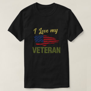 Ik hou van mijn veteraan t-shirt