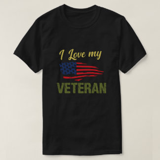Ik hou van mijn veteraan t-shirt