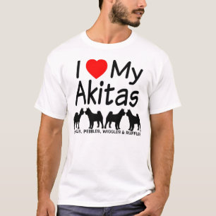 Ik hou van mijn vier Akita honden T-shirt