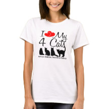 Ik hou van mijn vier katten