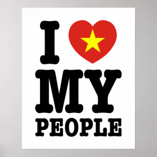 Ik hou van mijn Viet mensen Poster