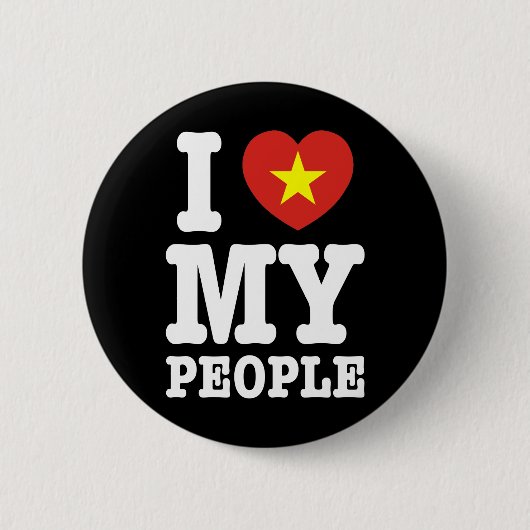 Ik hou van mijn Viet mensen Ronde Button 5,7 Cm (Voorkant)