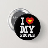Ik hou van mijn Viet mensen Ronde Button 5,7 Cm (Voorkant /achterkant)