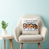 Ik hou van mijn vijf kleinkinderen Cartoon Kussen (Stoel)