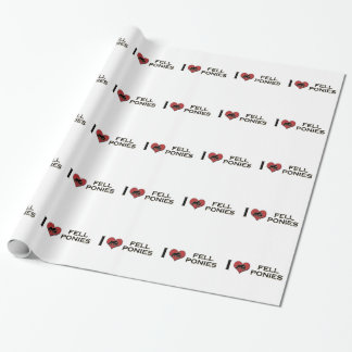 Ik hou van mijn vingers: "I Heart Fell Ponies" Cadeaupapier