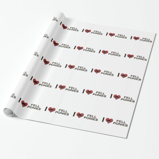 Ik hou van mijn vingers:  "I Heart Fell Ponies" Cadeaupapier (Uitgerold)
