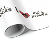 Ik hou van mijn vingers:  "I Heart Fell Ponies" Cadeaupapier (Rol Hoek)