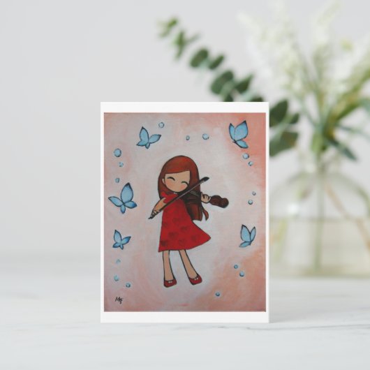 Ik hou van mijn Violin Briefkaart (Staand voorkant)