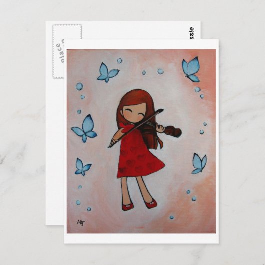 Ik hou van mijn Violin Briefkaart (Voorkant / Achterkant)