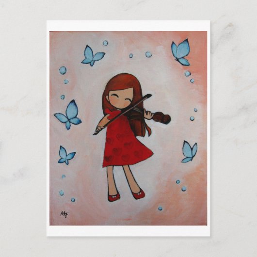 Ik hou van mijn Violin Briefkaart (Voorkant)